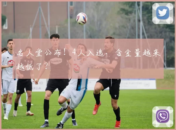 名人堂公布！4人入选，含金量越来越低了？